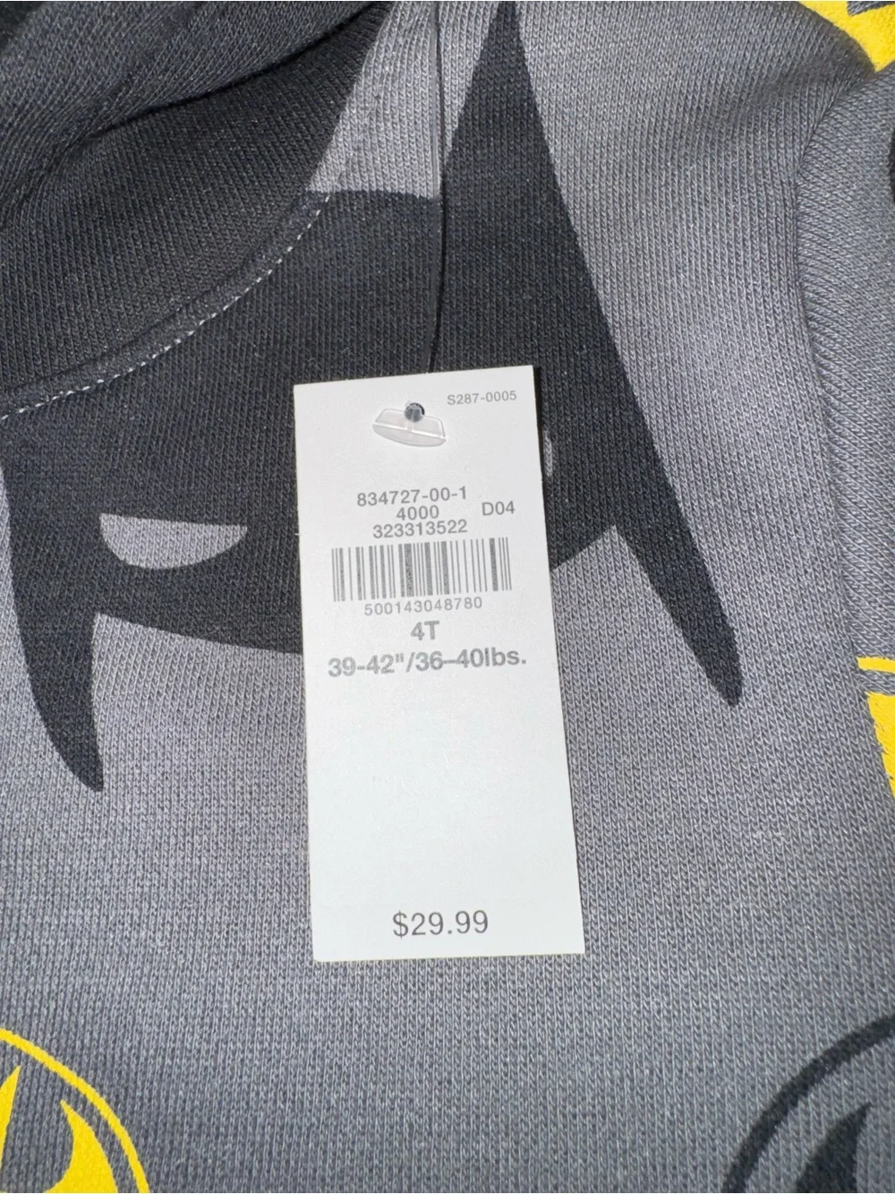 Batman Kids Hoodie Sweatshirt Boys Size 4